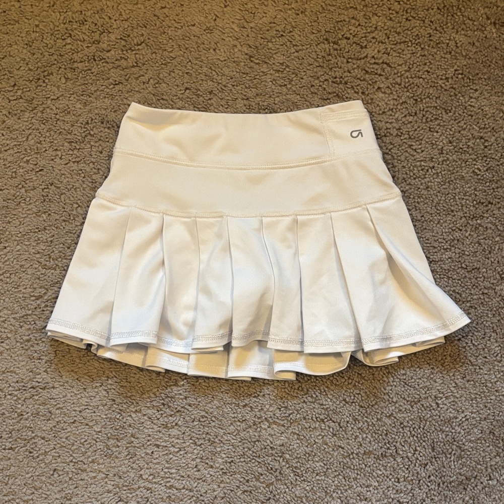 GapFit Girls White Pleated Tennis Skort